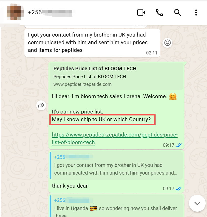 BLOOM TECH Peptides to Dubai BLOOM TECH Peptides to Dubai