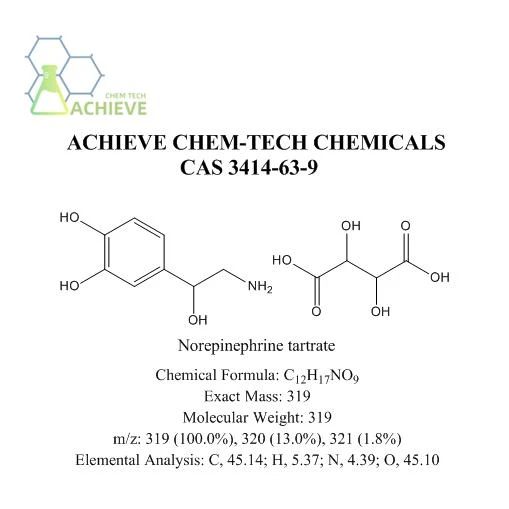 Norepinephrine Tartrate CAS 3414-63-9 | Shaanxi BLOOM Tech Co., Ltd Norepinephrine Tartrate CAS 3414-63-9 | Shaanxi BLOOM Tech Co., Ltd